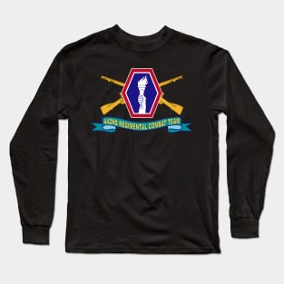 442nd Infantry Regimental Combat Team w Br - SSI - Ribbon X 300 Long Sleeve T-Shirt